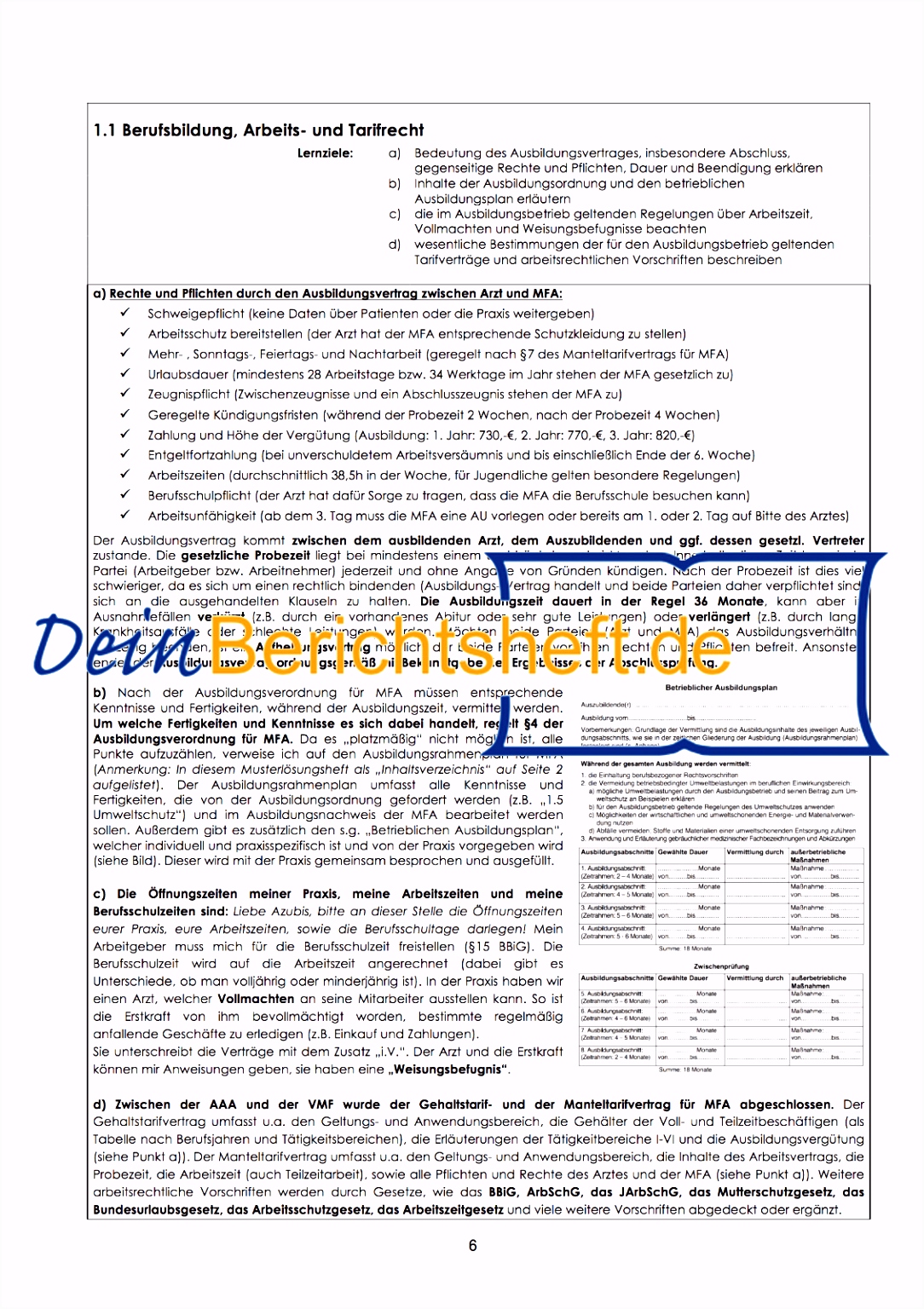 Berichtsheft Ausbildung Vorlage Kostenlos Kfz Mechatroniker