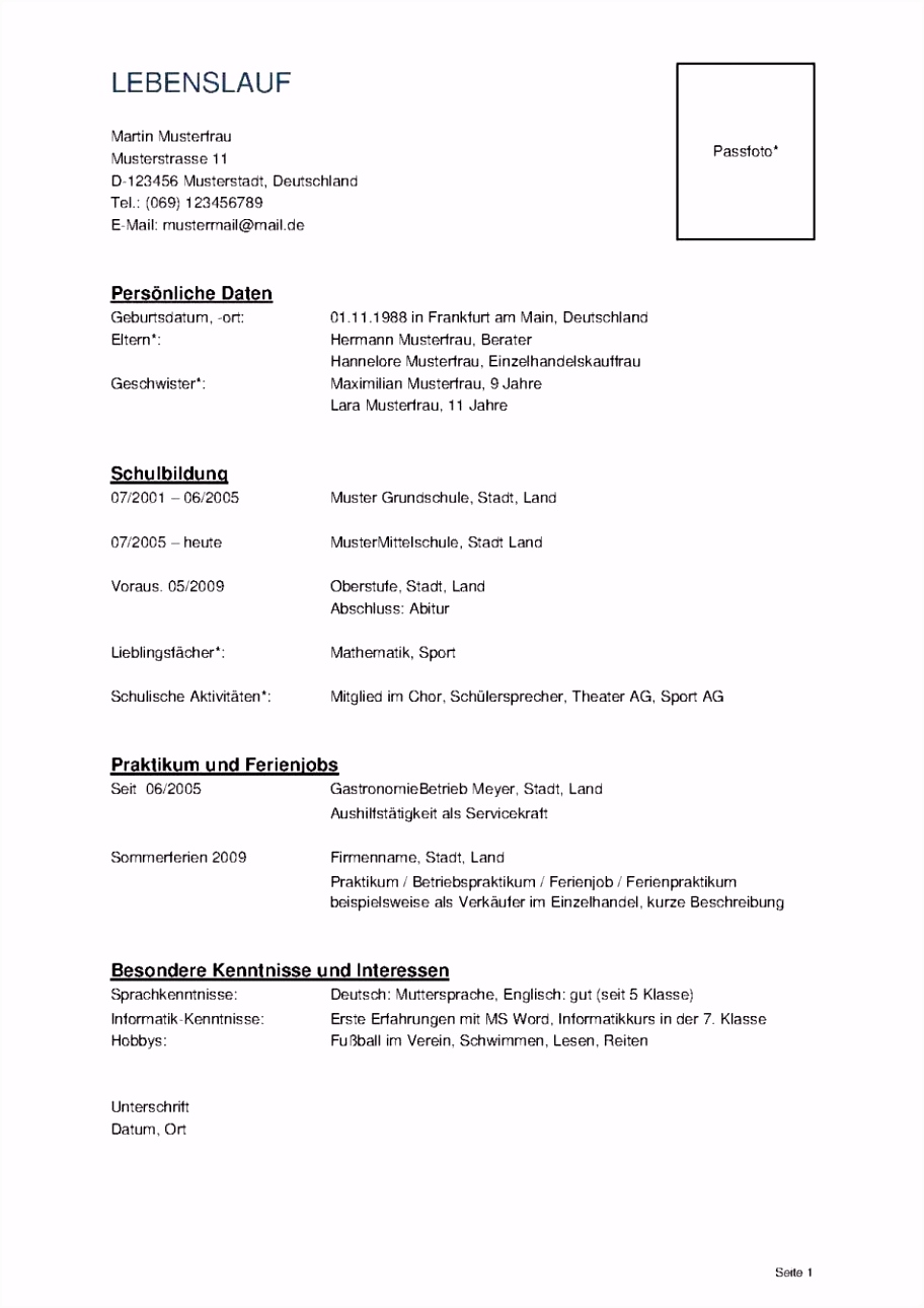 besondere bewerbung vorlage 2017 word lebenslauf muster Muster