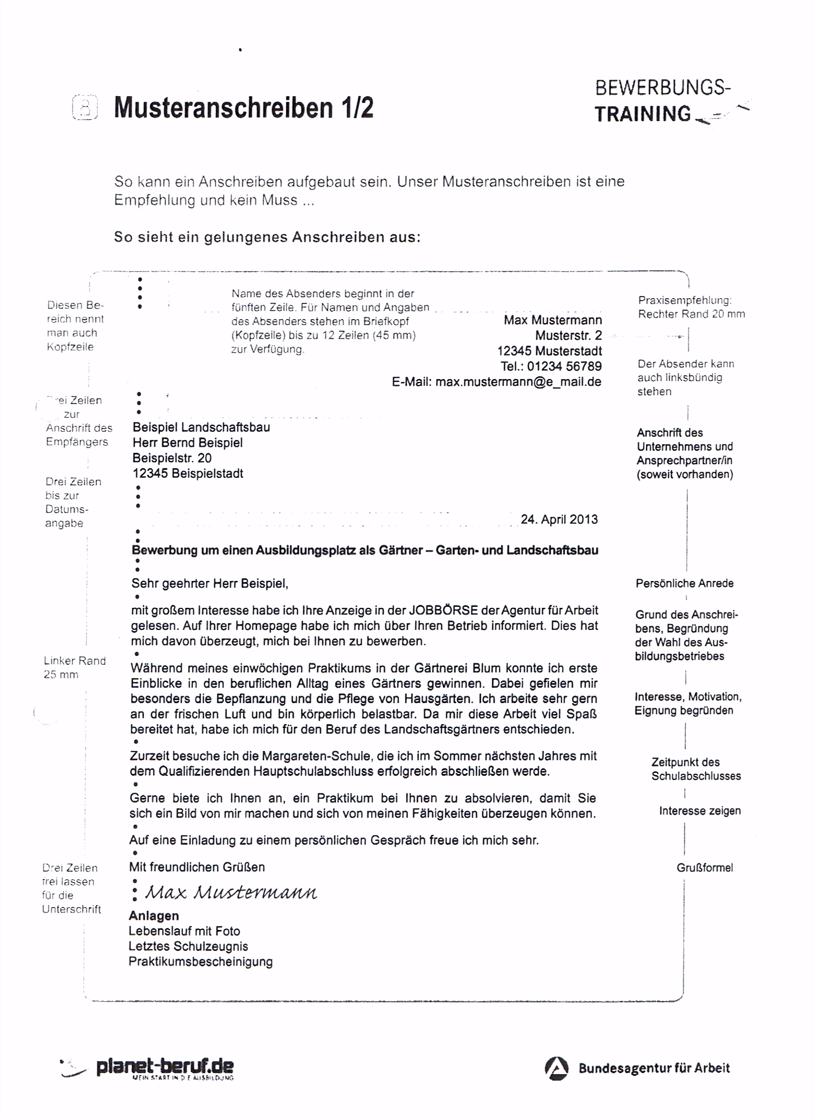 anschreiben bewerbung