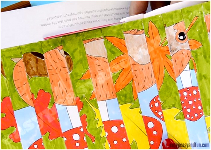 Fall Agamograph Template for Kids Easy Peasy and Fun