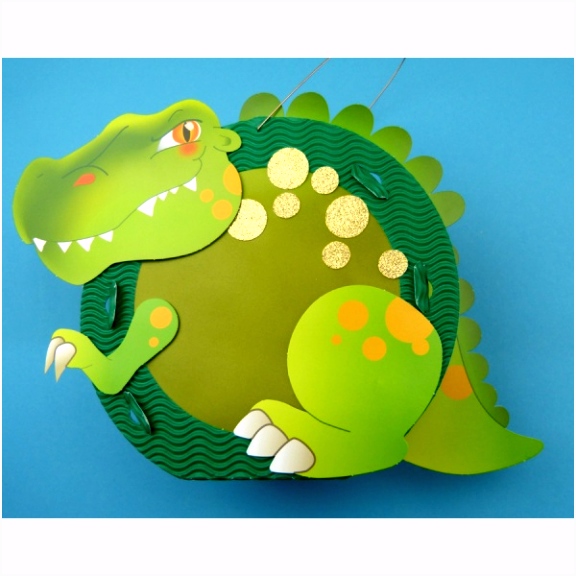 Laterne basteln Dino