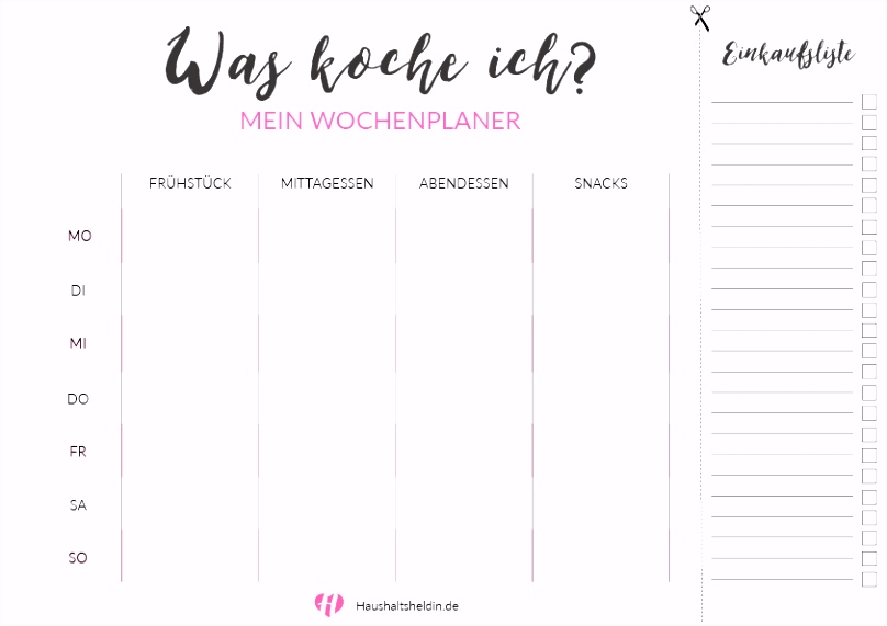 Schöner planen – Alltags Listen zum Ausdrucken