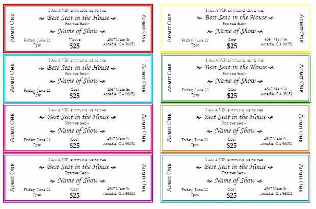 Vip Pass Template Free Ticket Template for Pages – Printable Cds 0d
