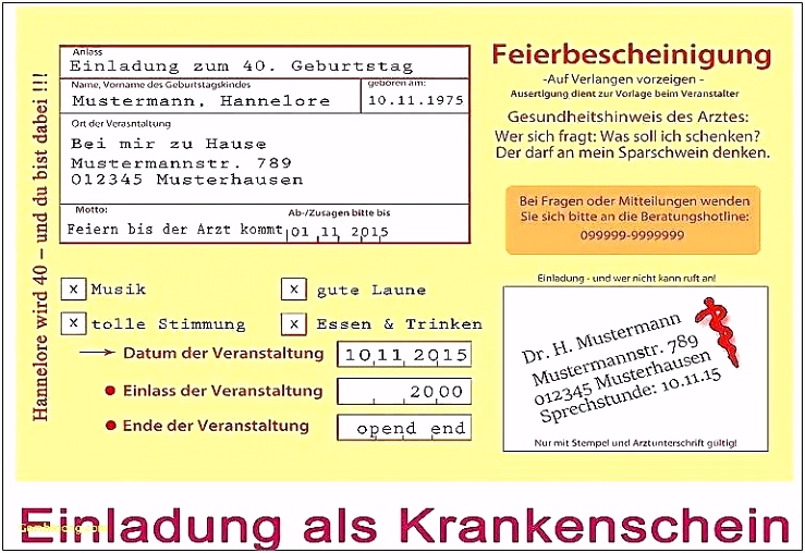 einladung krankenschein vorlage – solileckfo