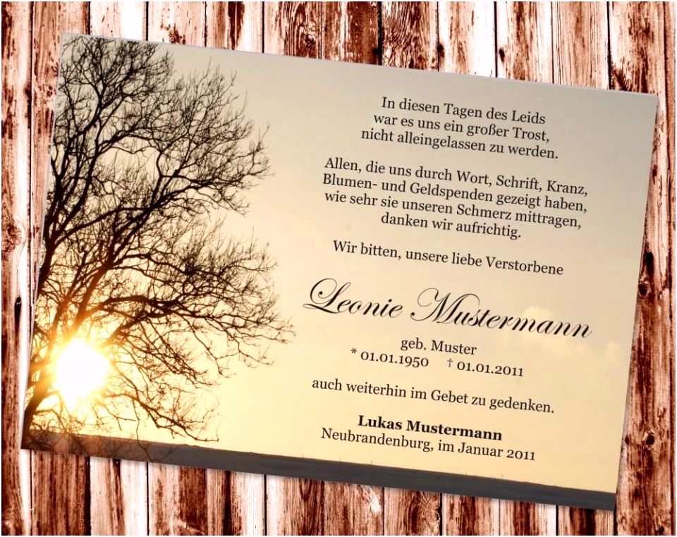 Trauerkarten Danksagung Vorlagen