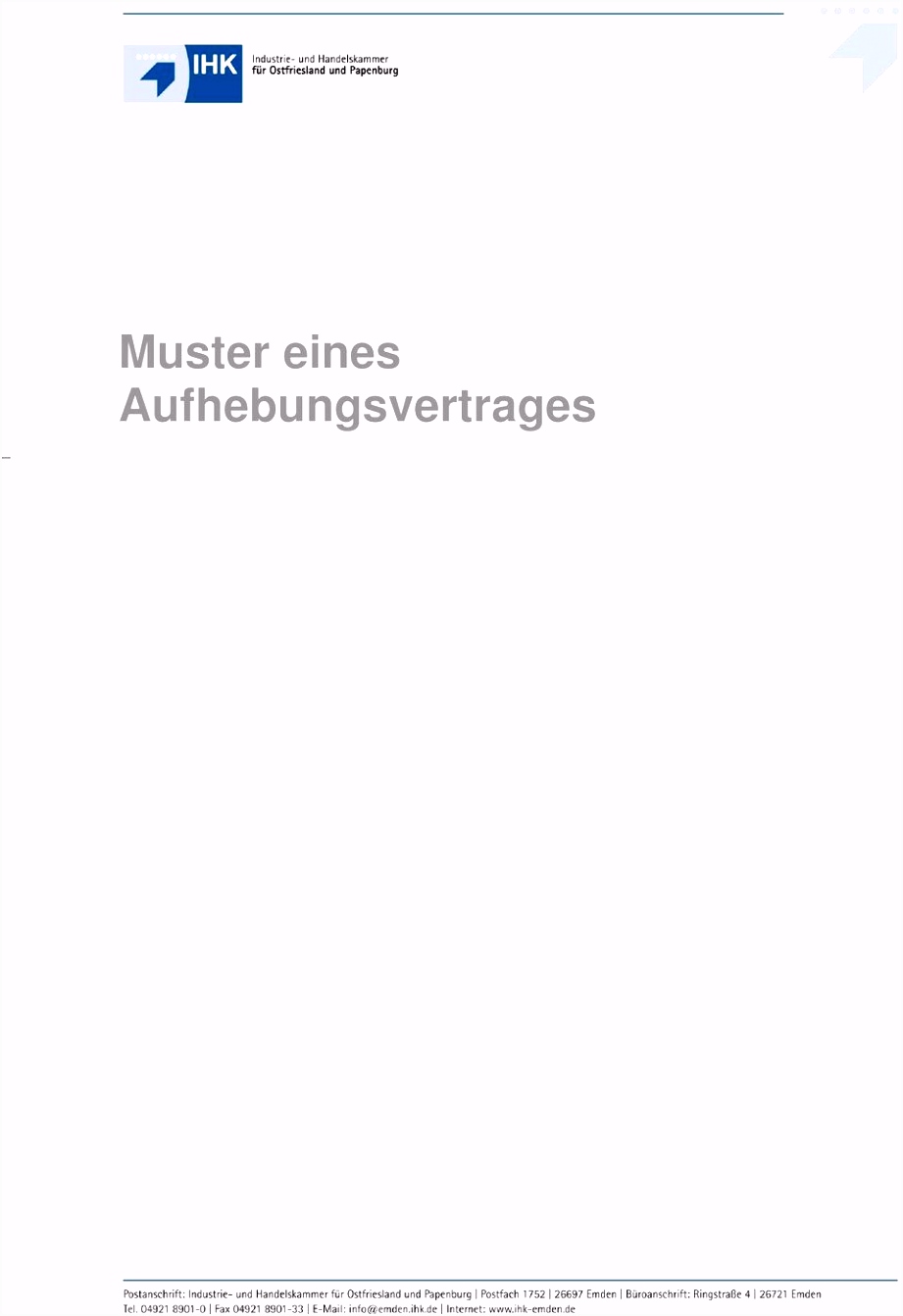 18 aufhebungsvertrag arbeitnehmer vorlage