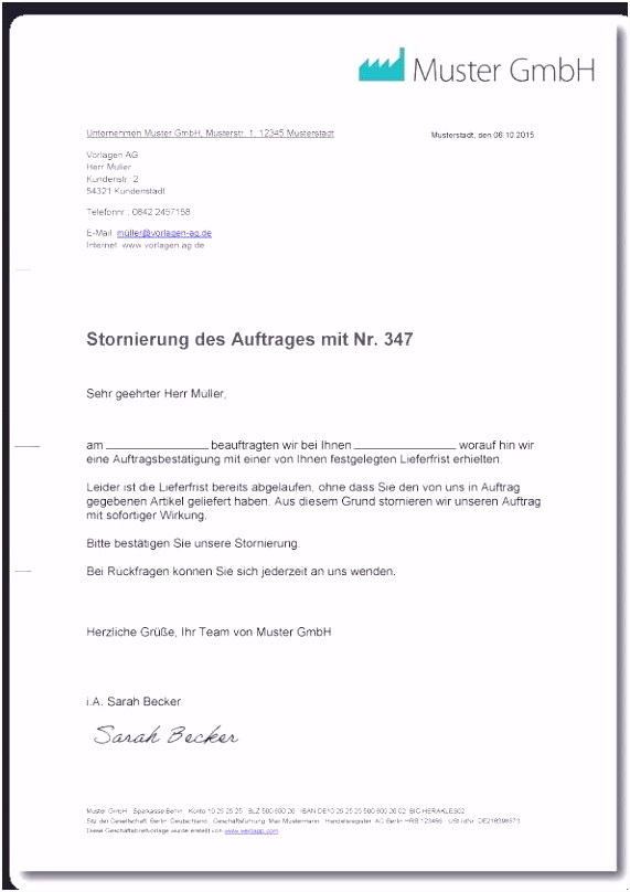 Besten Der Kündigung Konto Vorlage