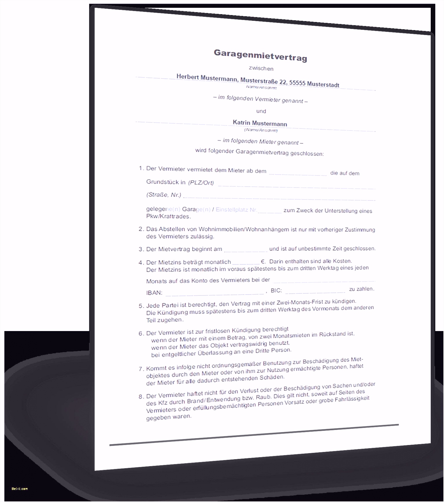 Kündigung Mietvertrag Vorlage Kostenlos Pdf Best