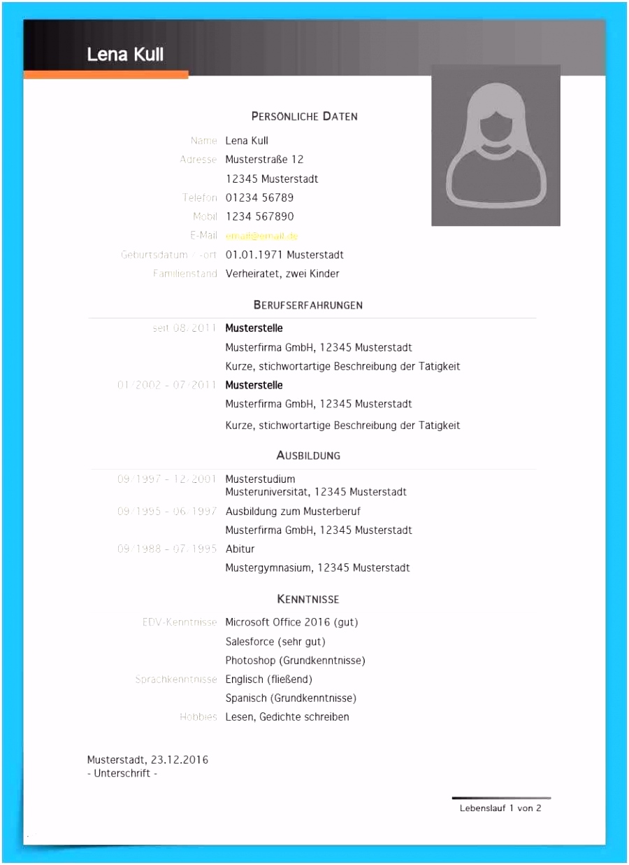Einfache Lebenslauf Vorlage Kostenloser Download Awesome Best