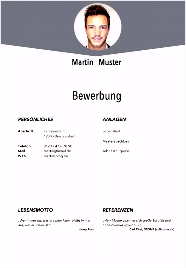 Inspirierende Vorlage Deckblatt Bewerbung