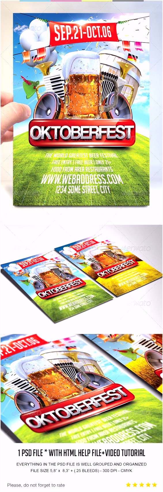 Frisches Oktoberfest Plakat Vorlage