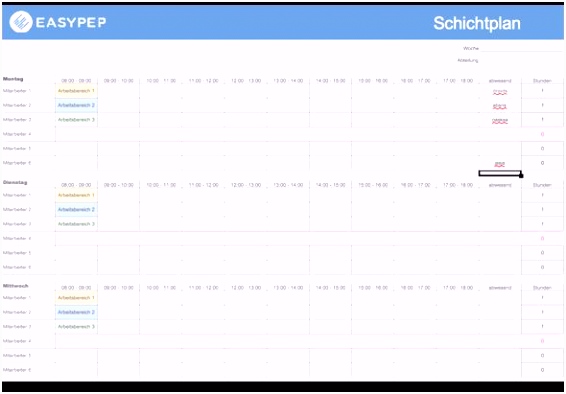 Personalplanung Excel Vorlage Kostenlos