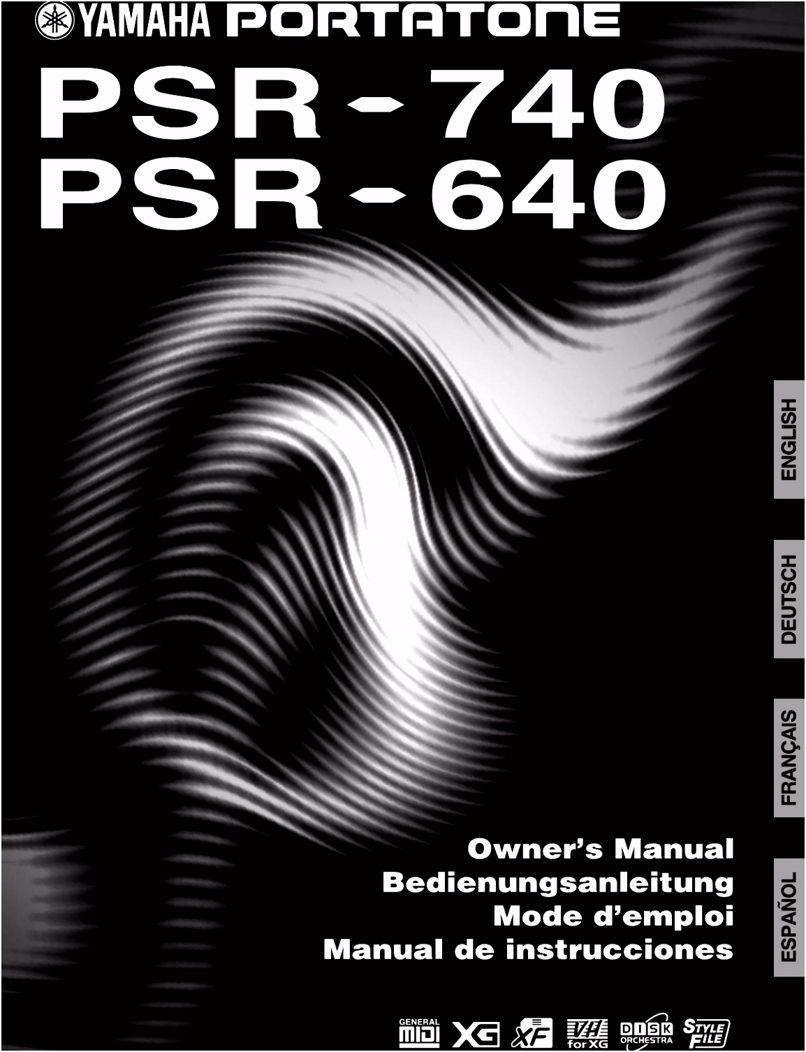 Yamaha 740 001 025Ger PSR 740 640 Owner s Manual PSR740G