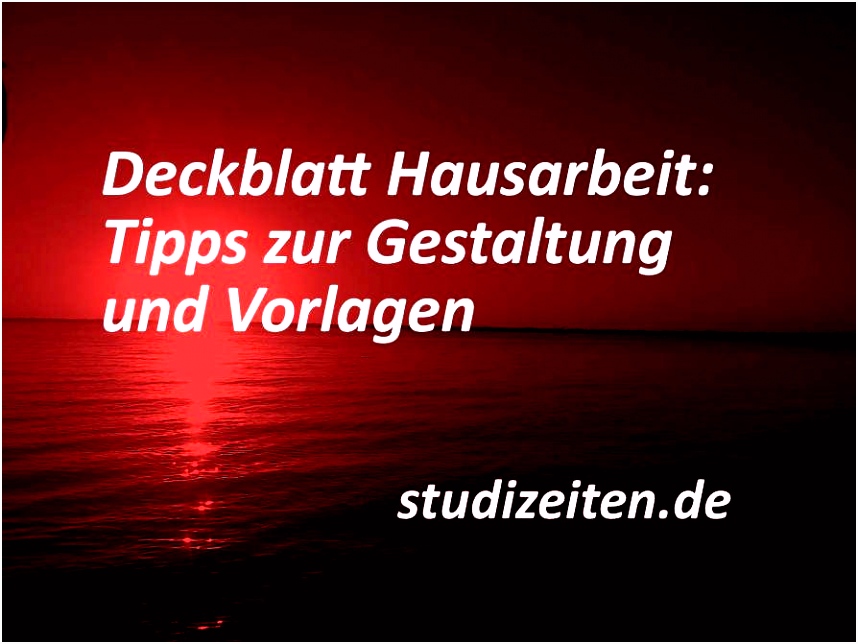 Deckblatt Hausarbeit Vorlage Word Design Praktikumsbericht