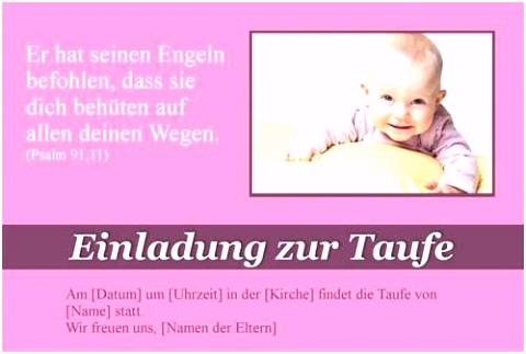 Einladung Taufe Vorlage