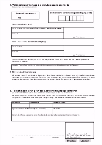 Vollmacht Kfz Anmeldung Vorlage Typenschein Einzelge