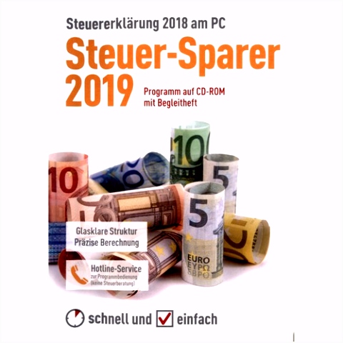 Steuer Sparer 2019 DVD Box Steuererklärung 2018 am PC