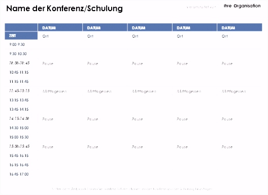 Zeitplan Erstellen Excel Design