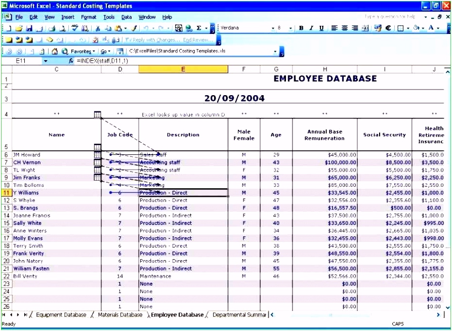 Excel Database Templates