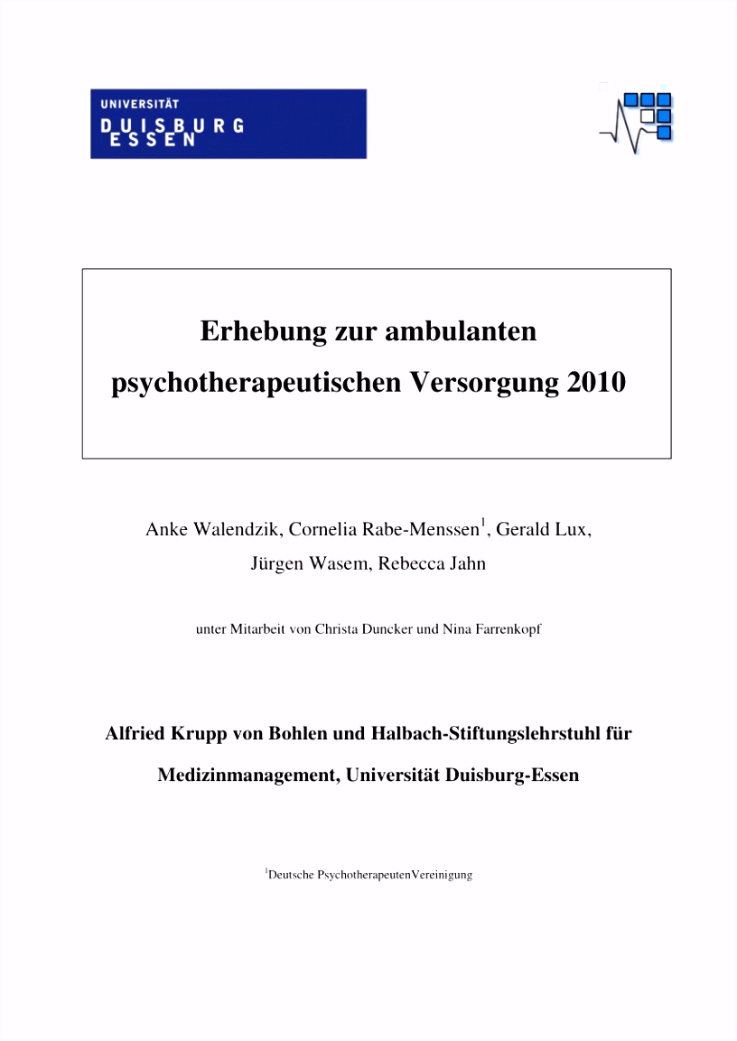 PDF Zur ambulanten psychotherapeutischen Versorgung in Deutschland