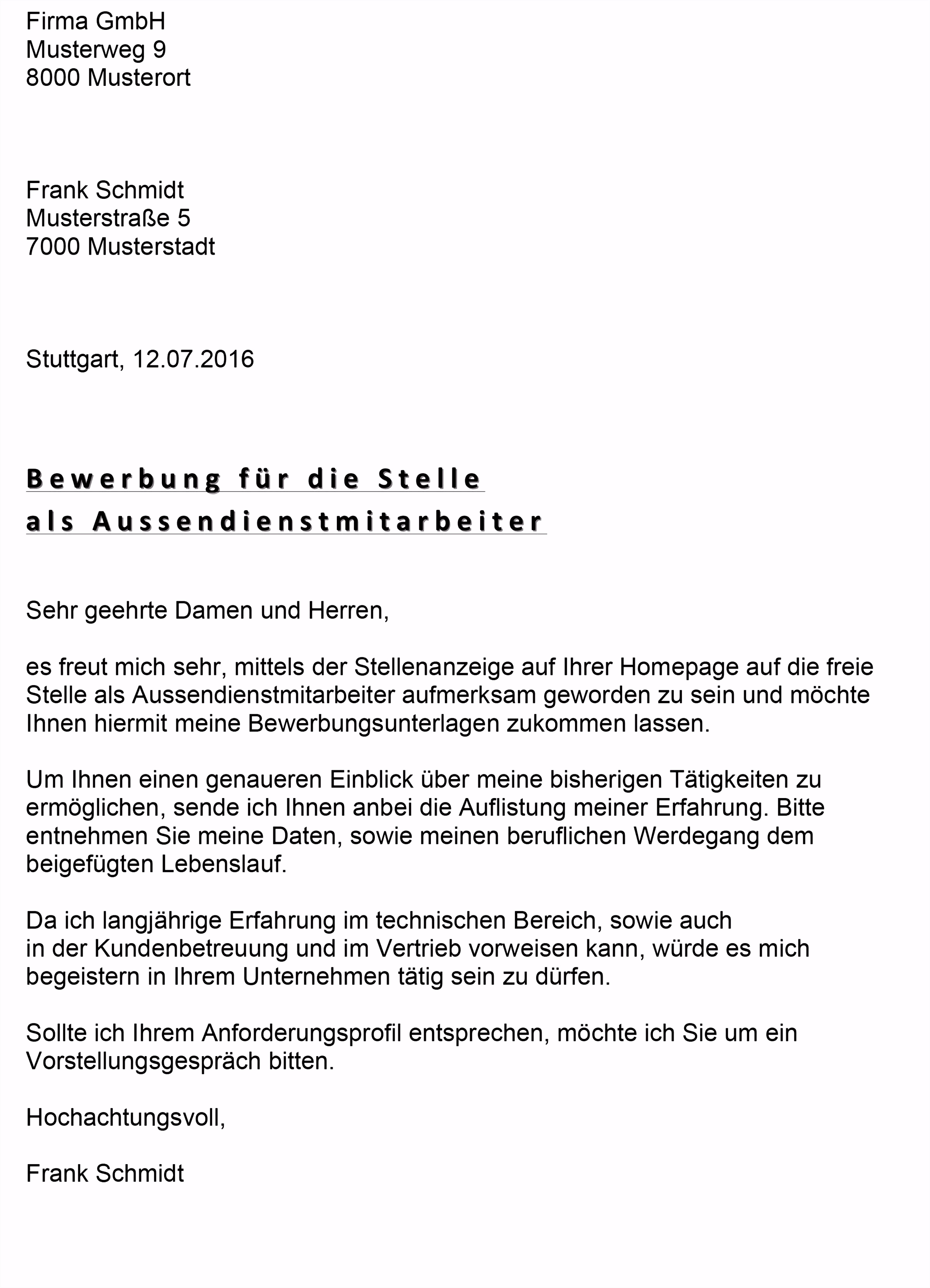 18 anschreiben vertrieb