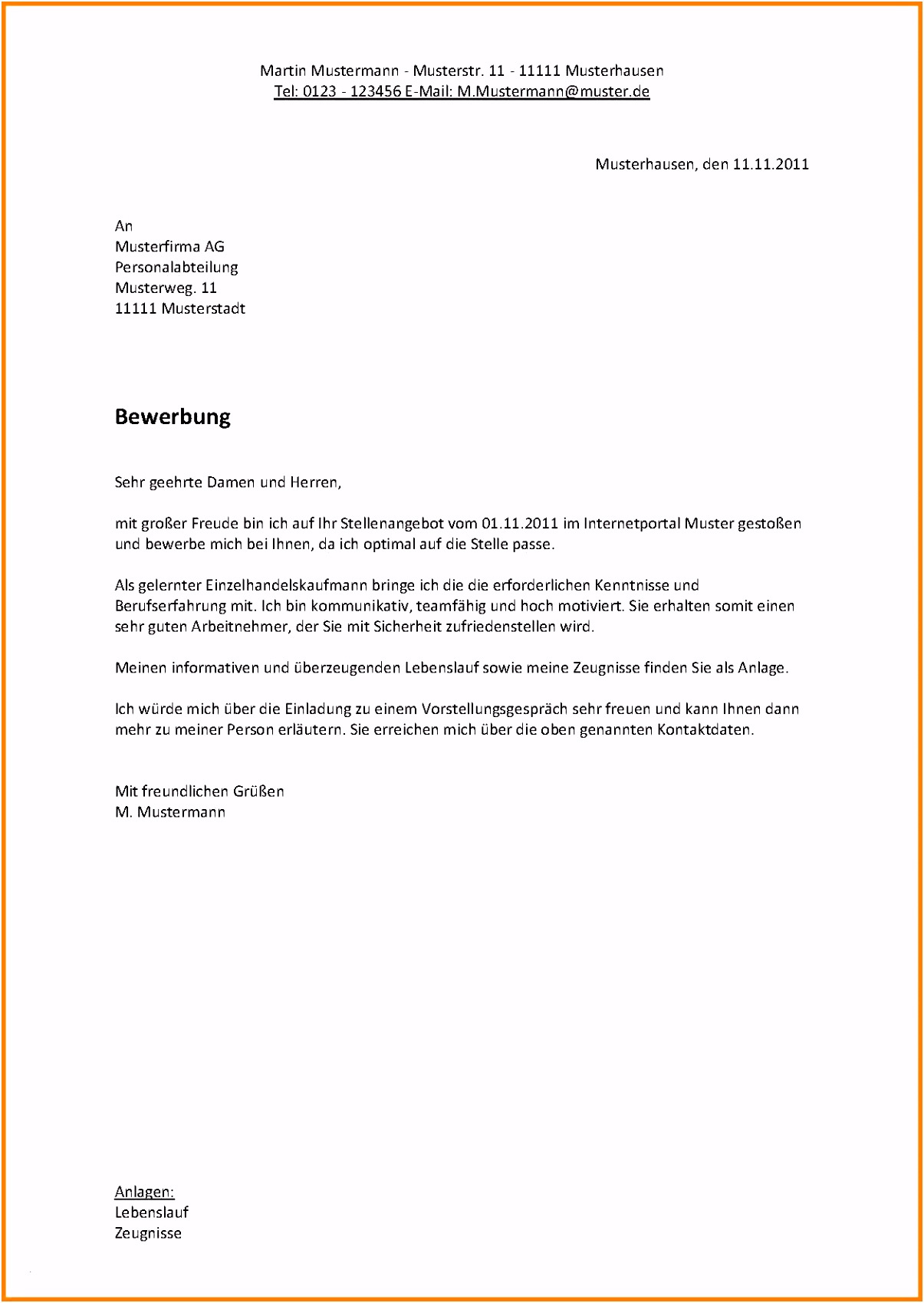 Initiativbewerbung Lebenslauf Elegant Bewerbung Englisch Muster