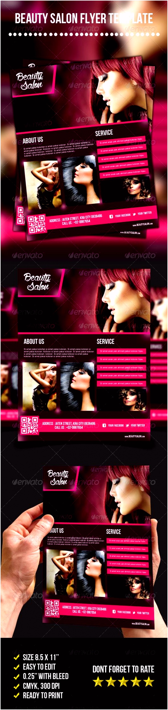 Beauty Salon Flyer graphicriver sale