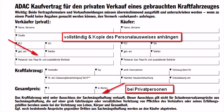 Auto Kaufvertag Privat Tipps & Mustervertrag für Privatpersonen