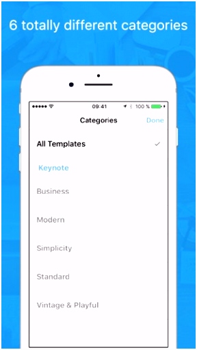 Vorlagen für Keynote Professionell im App Store