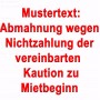 6 Mahnung Kaution Vorlage