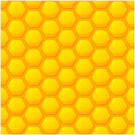 Vector Honig Hintergrund Flüssige Honigtropfen Und Waben Design