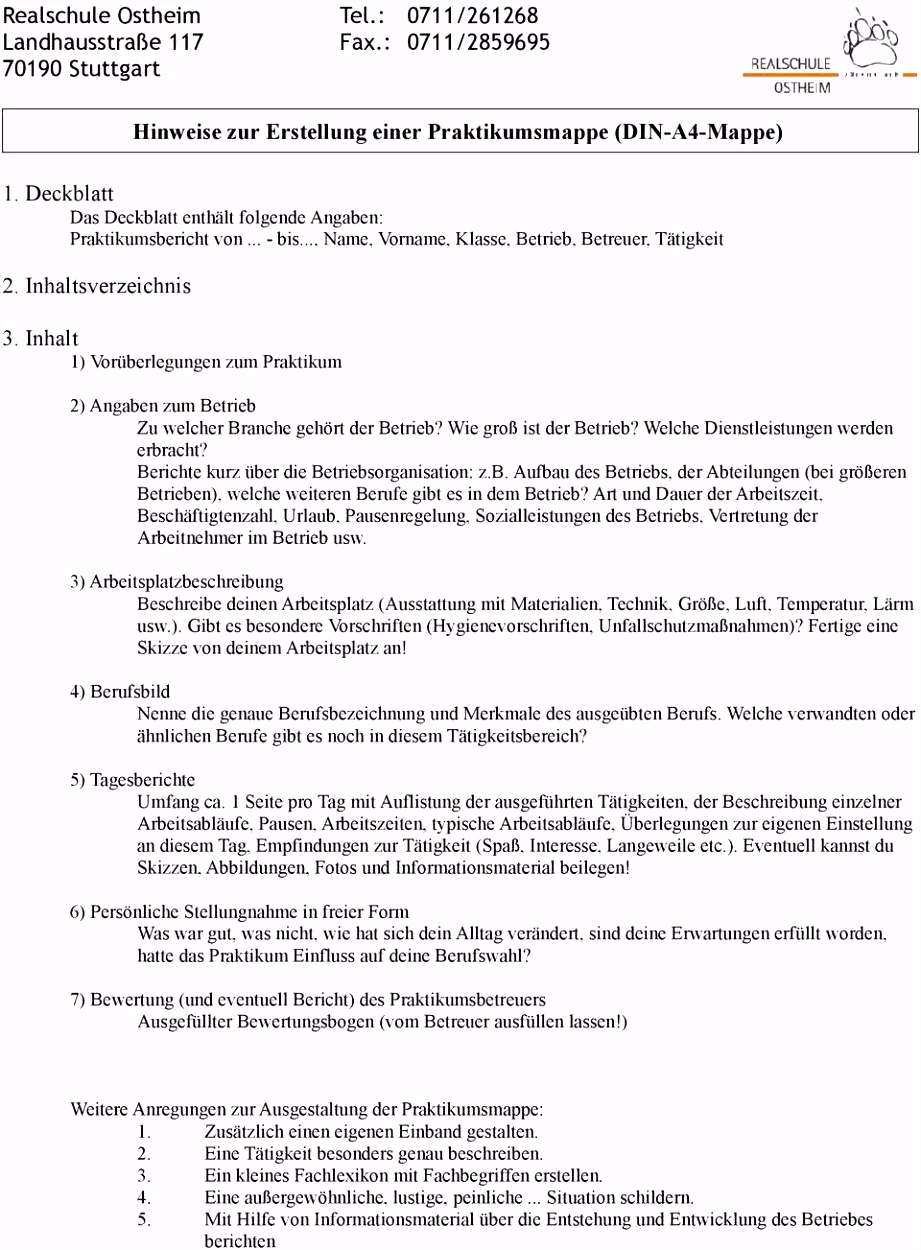 Praktikumsbericht vorlage schule 9 klasse deckblatt glamourös