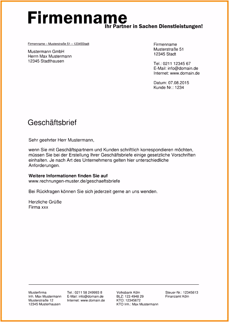7 Vorlage Geschftsbrief Horsepatrol