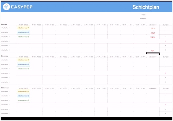 Schichtplan Excel Vorlage Design Excel Dienstplan Vorlage