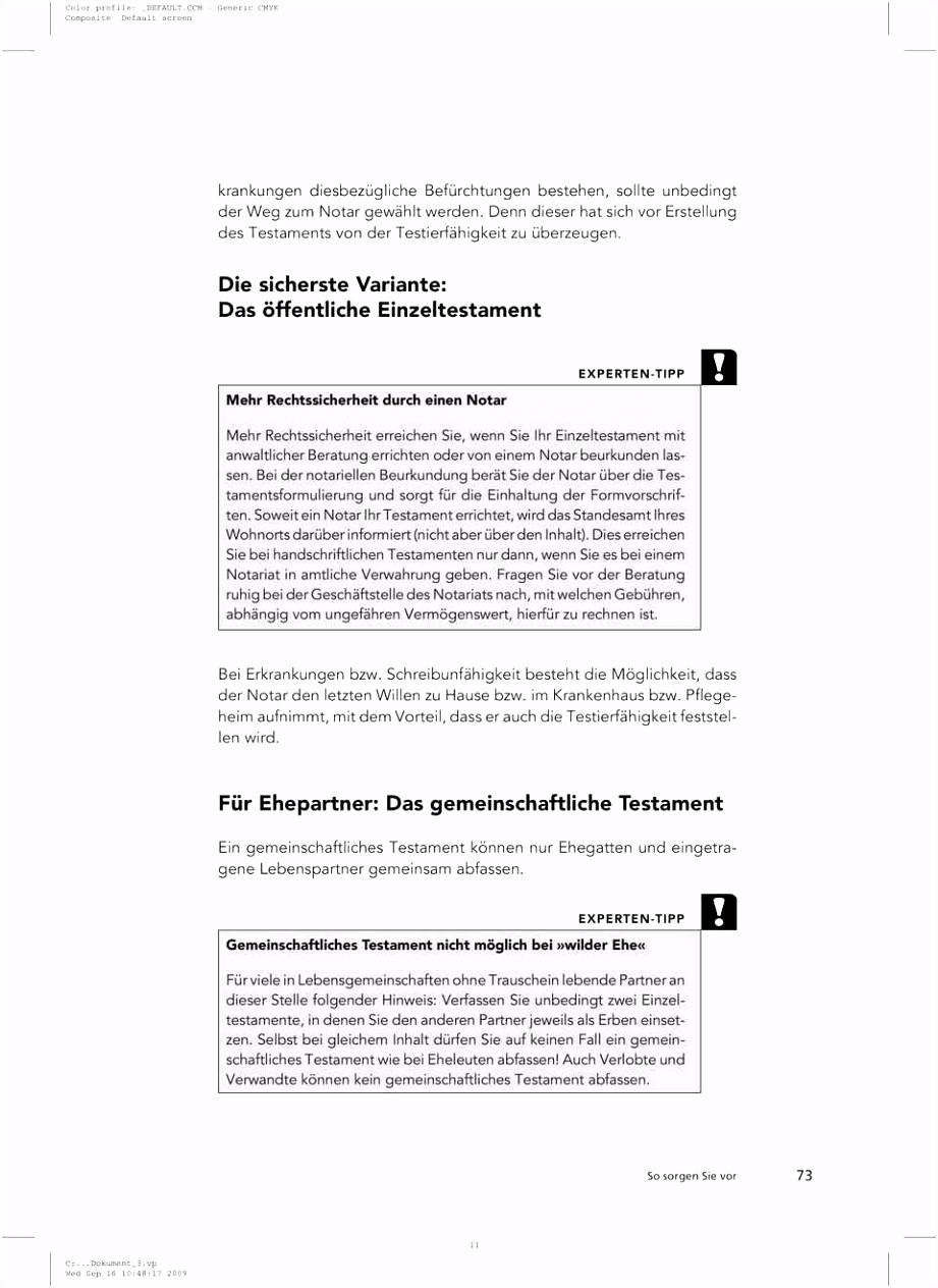 Editierbar Testament Handschriftlich Muster