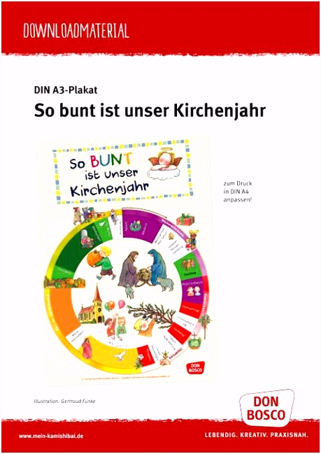 Kostenloses Plakat "So bunt ist unser Kirchenjahr" zum Download