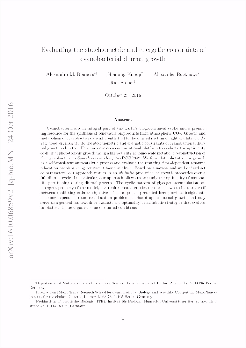 PDF Evaluating the stoichiometric and ener ic constraints of