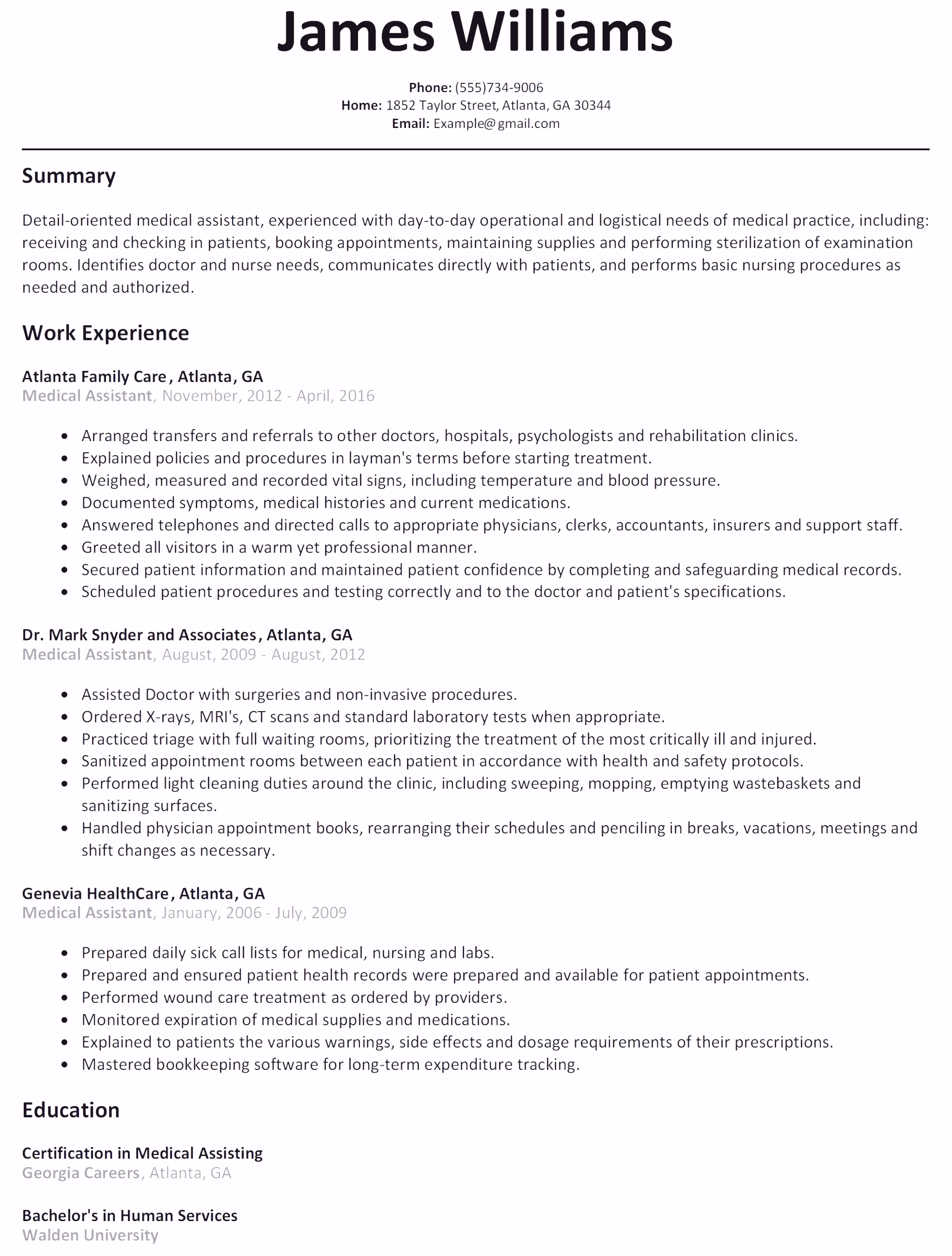 Free Microsoft Word Resume Template