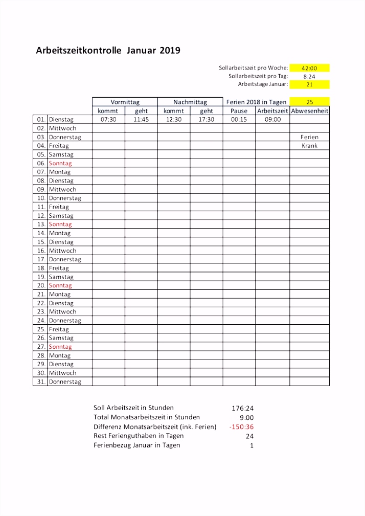 Excel zeiterfassung vorlage kostenlos frisch zeiterfassung excel