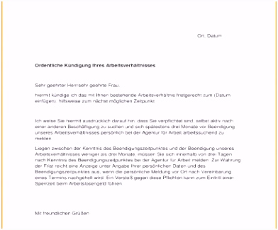 Ideal Fristlose Kündigung Vorlage Kündigung Muster