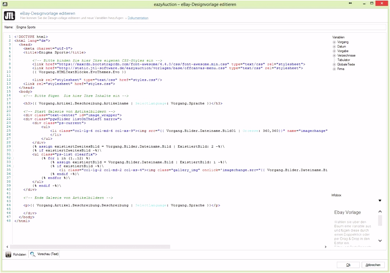 Ebay HTML Vorlagen Druckbare Ebay Designvorlage Erstellen – Jtl