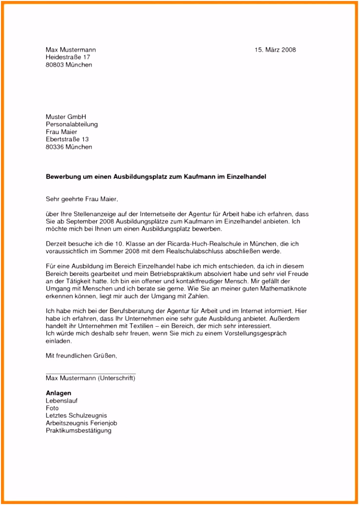 13 Anschreiben Lebenslauf