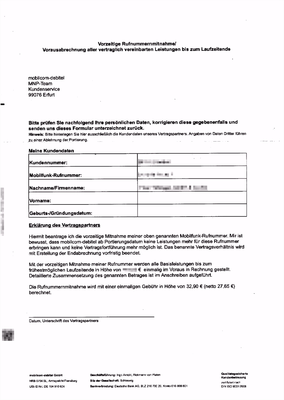 Muster Kndigung Handyvertrag O2 Mit Rufnummernmitnahme Lockcey Tag