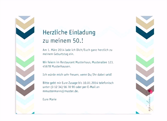 Geburtstagseinladung 50 Vorlage Elegant Einladung Zum 50 Ten