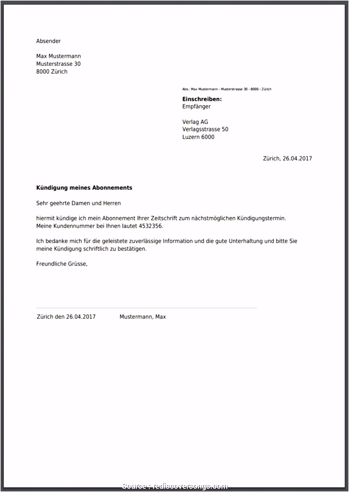 Erweitert Vordruck Kündigung Eigenbedarf Kündigung Vorlage