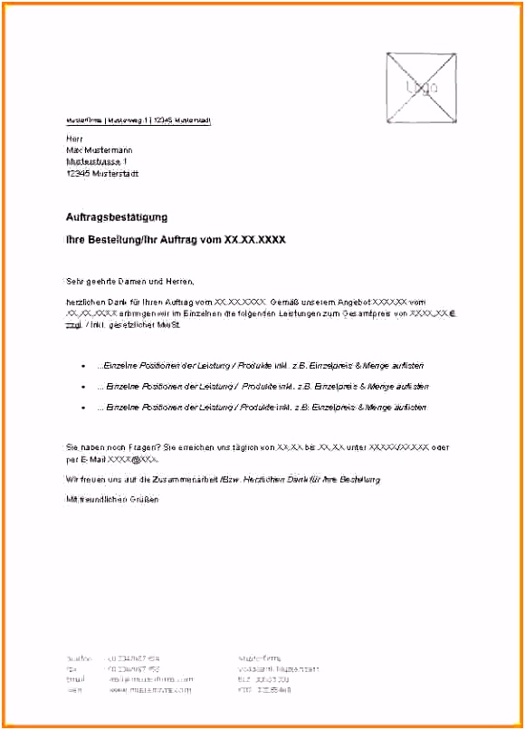 15 auftragserteilung muster