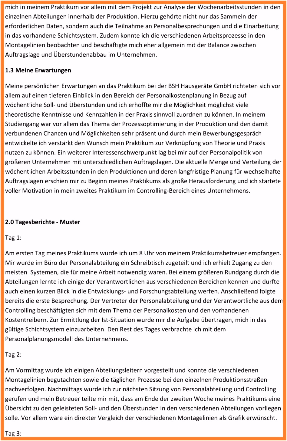 10 reflexion praktikum muster