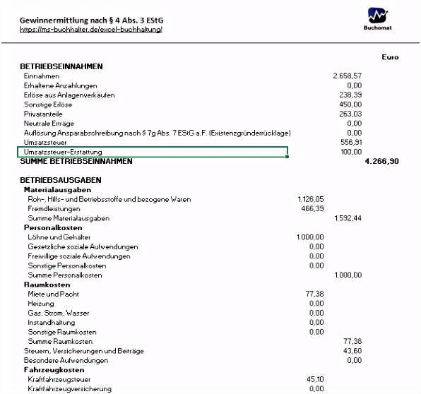 10 Angenehm Buchhaltung Kleingewerbe Excel Vorlage Bilder