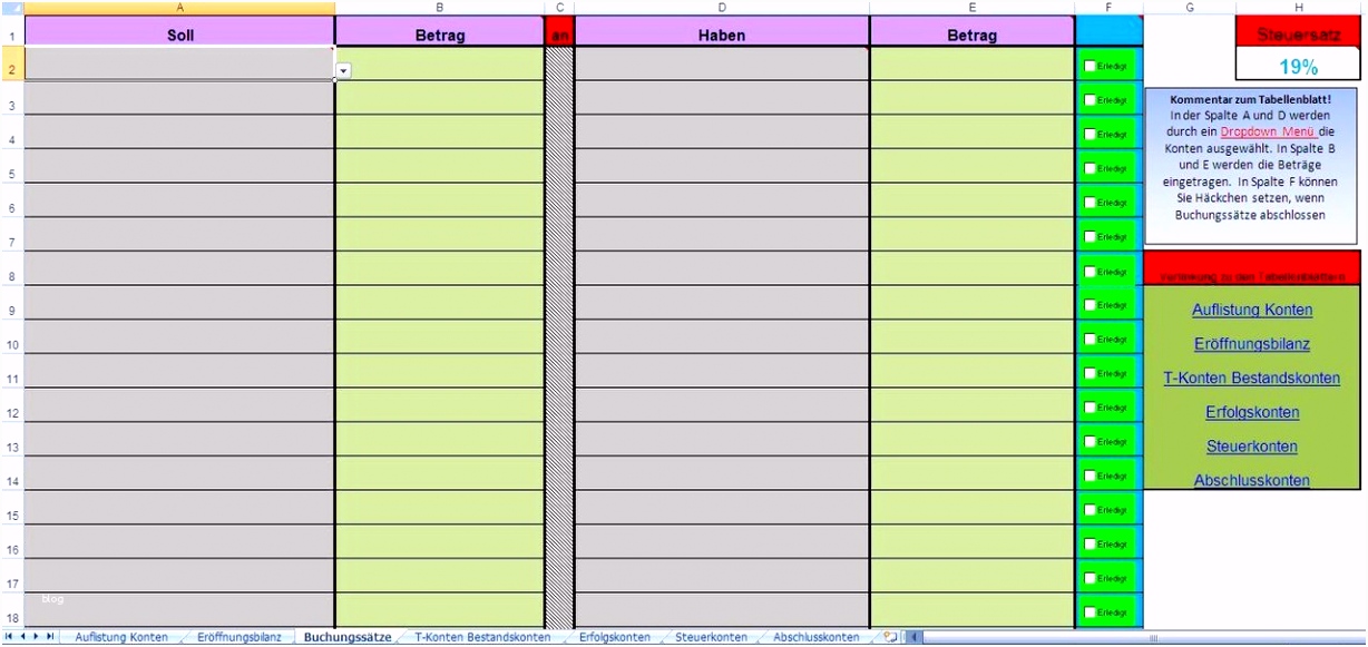 10 Angenehm Buchhaltung Kleingewerbe Excel Vorlage Bilder