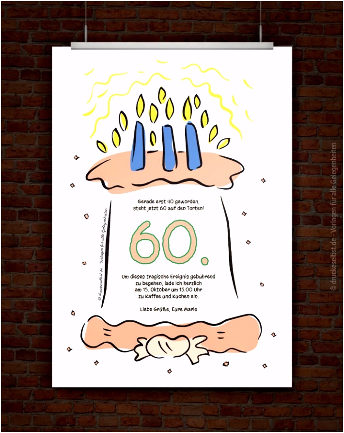 Einladung 60 Geburtstag Vorlagen Kostenlos Design